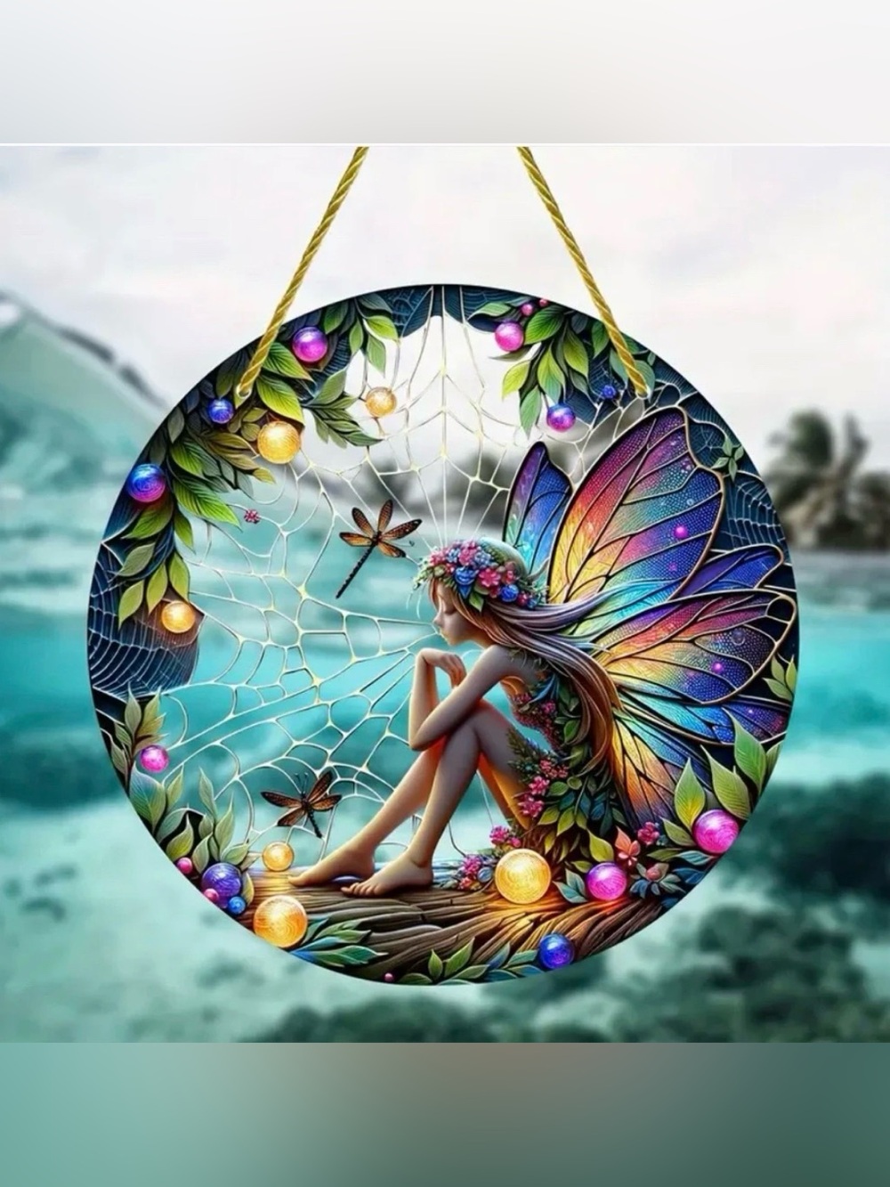 Fairy Butterfly Wing Light Catcher 2D Flat Acrylic Window Hanging New